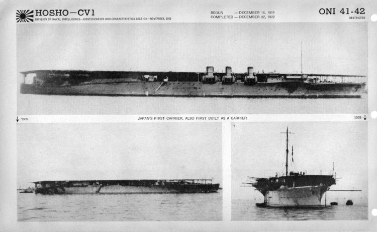 Japanese aircraft carrier Hōshō Japanese Aircraft Carriers of WW2 stepheneshermancom