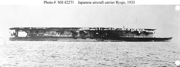 Japanese aircraft carrier Ryūjō Japanese Navy ShipsRyujo Aircraft Carrier 1933