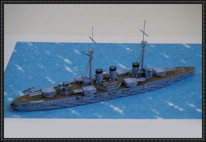 Japanese battleship Kawachi Japanese Battleship Kawachi Free Paper Model Download