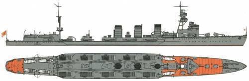 Japanese cruiser Kitakami IJN Kitakami Torpedo Cruiser Age of Armour Warships World of