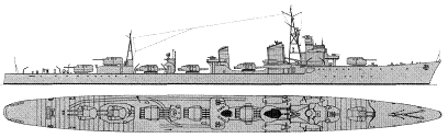 Japanese destroyer Shimakaze (1942) Shimakaze destroyer 1943 Imperial Japanese Navy Japan