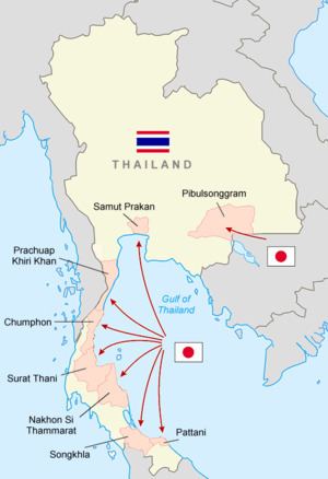 Japanese invasion of Thailand httpsuploadwikimediaorgwikipediacommonsthu