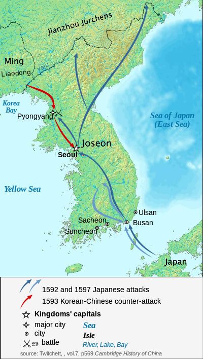 Japanese invasions of Korea (1592–98) Japanese invasions of Korea 159298 Wikipedia