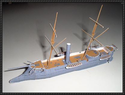 Japanese ironclad Kōtetsu Ironclad Kotetsu Free Ship Paper Model Download