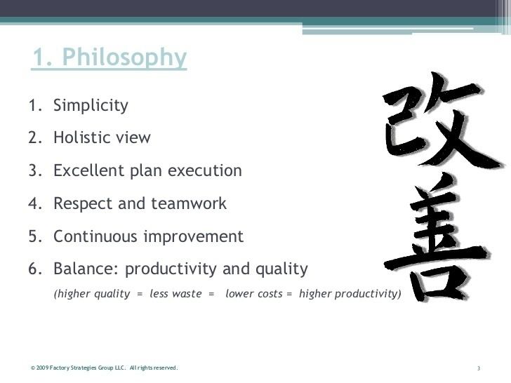 Japanese philosophy Productivity Management The Japanese Philosophy