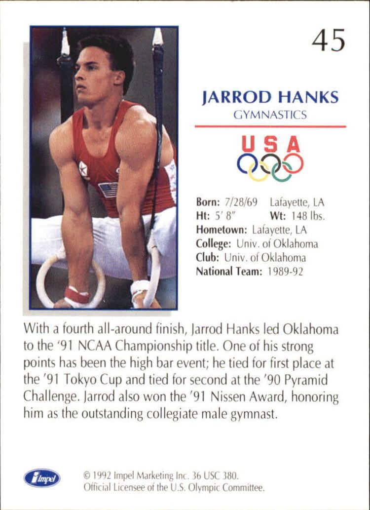 Jarrod Hanks 1992 Impel US Olympic Hopefuls 45 Jarrod HanksGymnastics NM