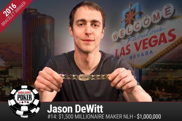 Jason DeWitt WSOP NEWS JASON DEWITT IS A MILLIONAIRE