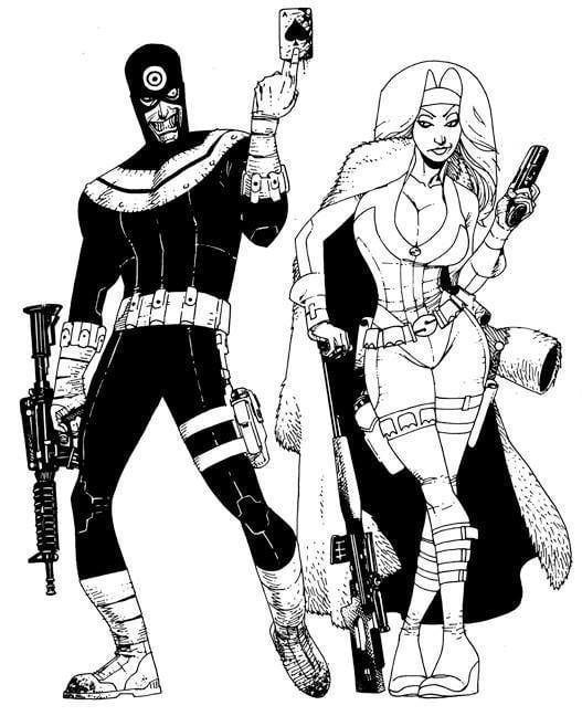 Jason Pearson Deadpool and Silver Sable redesign by Jason Pearson