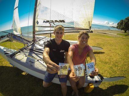Jason Saunders SOS Welcomes NZ Sailors Gemma Jones Jason Saunders and Social