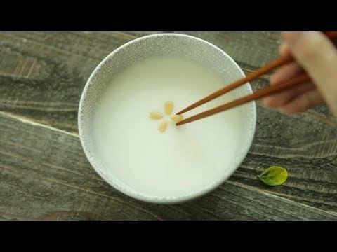 Jatjuk korean pine nut porridge Jat Juk YouTube