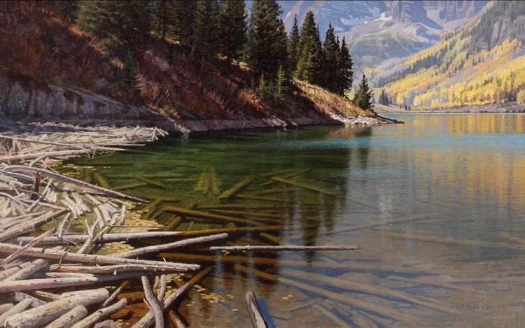 Jay Moore Jay Moore oil really great transition from dry to submerged logs
