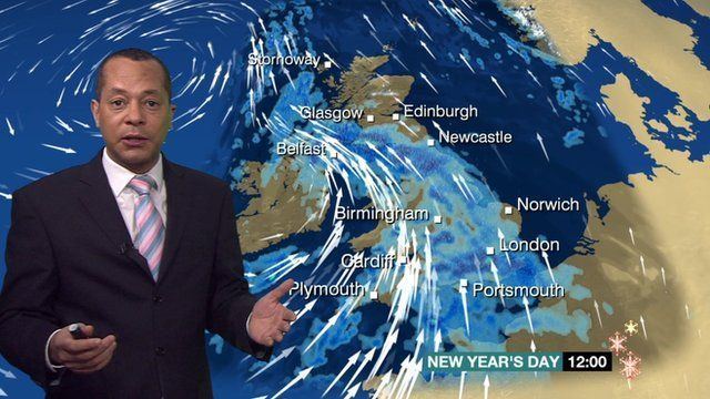 Jay Wynne Weather for New Years Eve and New Years Day BBC News