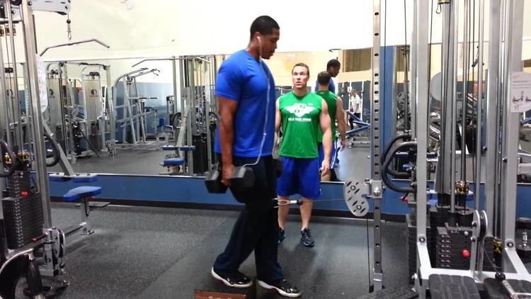 Jayme Mitchell NFL defensive end Jayme Mitchell strengthendurance leg workout with