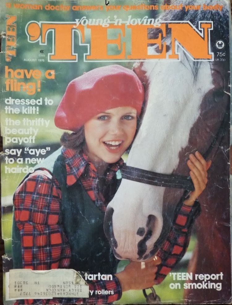 Jayne Modean as a model in Teen Magazine