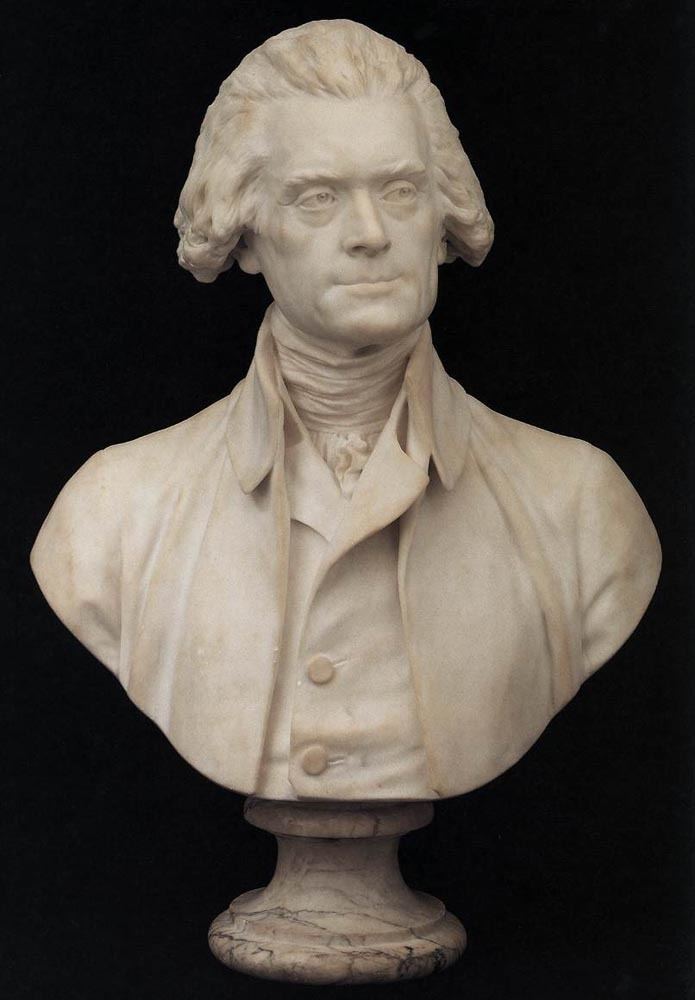 Jean-Antoine Houdon HOUDON Jean Antoine Bust of Thomas Jefferson Jean