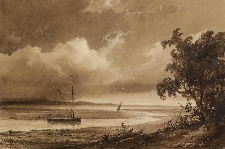 Jean Antoine Théodore de Gudin FileJeanAntoineThodore de Gudin Riverscape with Boats