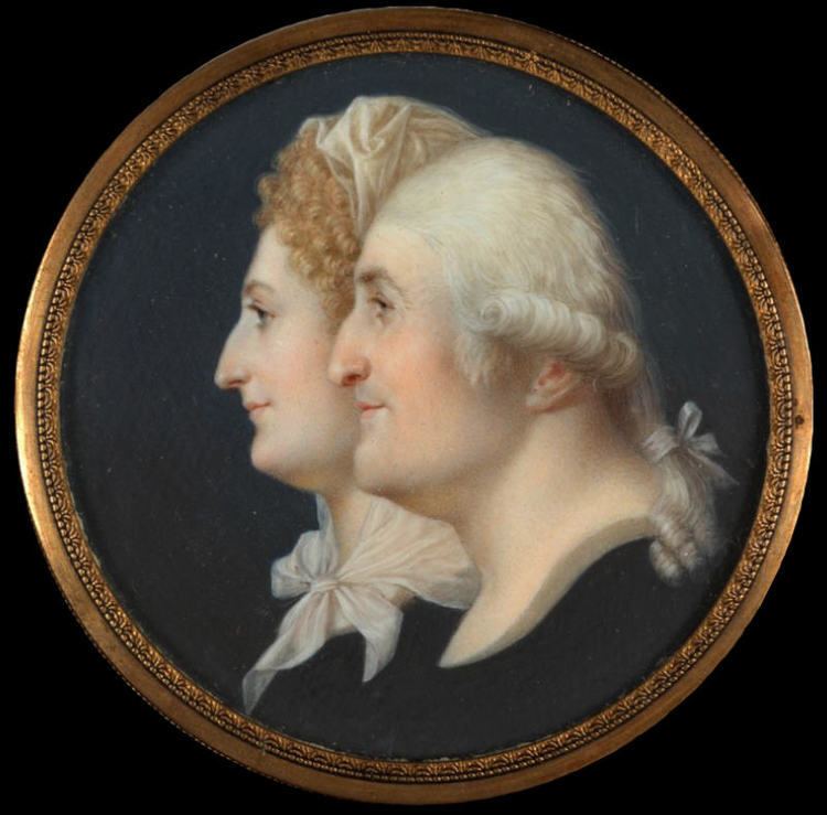 Jean-Baptiste Jacques Augustin Artist39s ParentsInLaw miniature attributed to Jean