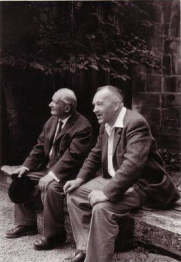 Jean Beaufret Jean Beaufret and Martin Heidegger 1955 Philosophy Pinterest