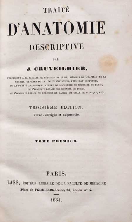 Jean Cruveilhier TheMitralvalveorg Jean Cruveilhier 17911874