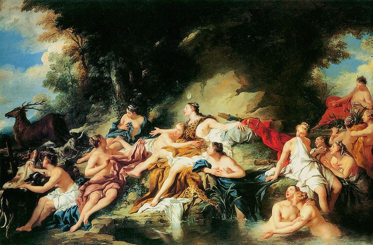 Jean François de Troy FileDiane suprise par Acton by JeanFranois de Troy 1734jpg