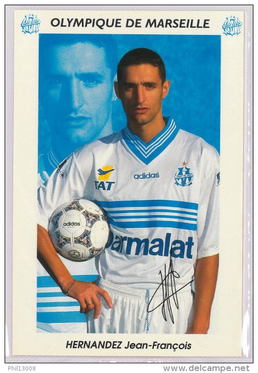 Jean-François Hernandez Soccer Carte postale Olympique de Marseille OM saison 19961997
