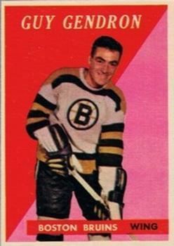 Jean-Guy Gendron 195859 Topps Hockey Gallery The Trading Card Database