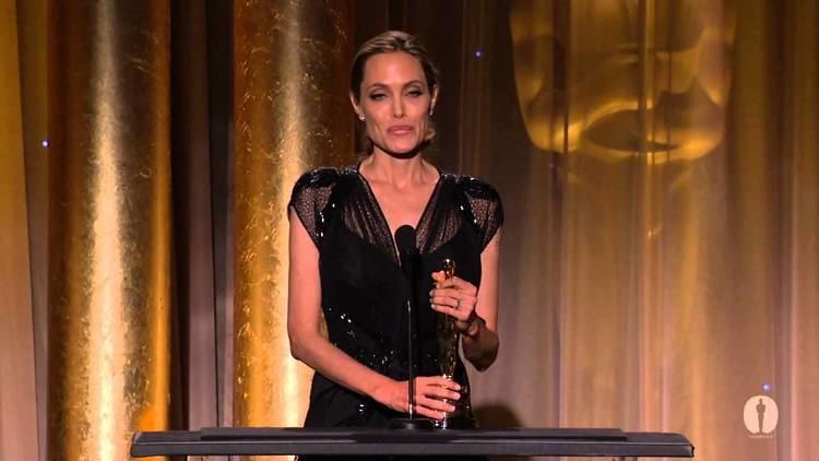 Jean Hersholt Humanitarian Award Angelina Jolie receives the Jean Hersholt Humanitarian Award at the