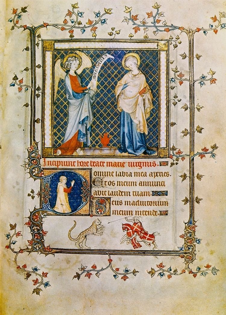 Jean Pucelle File9 Workshop of Jean Pucelle Annunciation Miniature from Hours