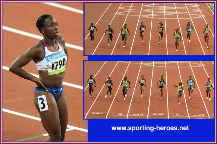 Jeanette Kwakye Jeanette KWAKYE 6th in the 100m at the 2008 Olympic Games Great