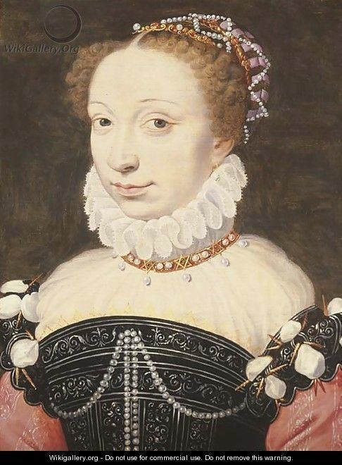Jeanne d'Albret Portrait of a lady possibly Jeanne d39Albret after Clouet