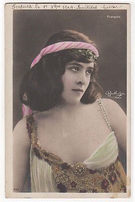 Jeanne Delvair French Stage And Film Actress Jeanne Delvair Antique Photo Postcard