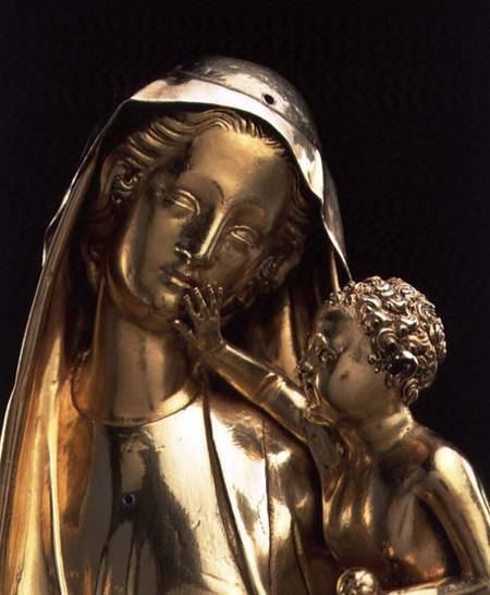 Jeanne d'Évreux The small statue of the Virgin and Child gilded Medium Aevum