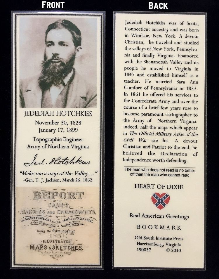 Jedediah Hotchkiss Jedediah Hotchkiss Bookmark Confederate Shop