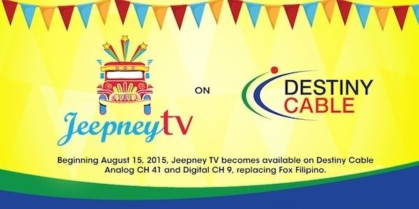 Jeepney TV Jeepney TV now on Destiny Cable Destiny Cable