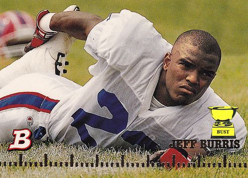 Jeff Burris Baseball Card Bust Jeff Burris 1994 Bowman Football
