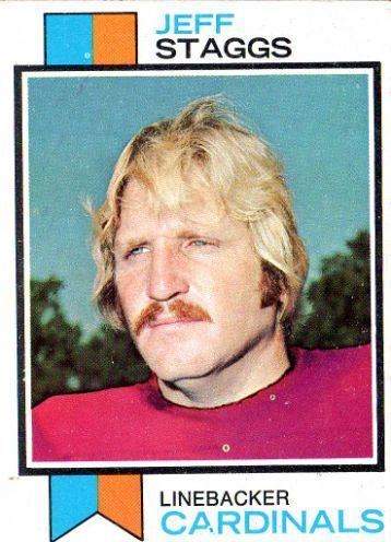 Jeff Staggs ST LOUIS CARDINALS Jeff Staggs 182 RC TOPPS 1973 NFL American