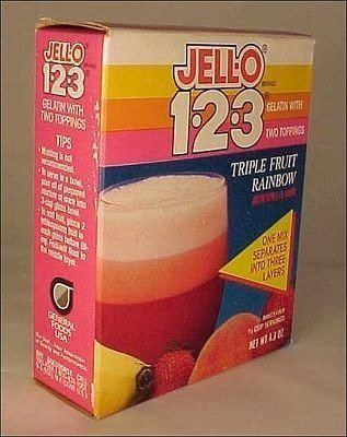 Jell-O 1-2-3 Yello80s makes Jello 123 Yello80s