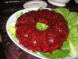Jello salad httpsuploadwikimediaorgwikipediacommonsthu