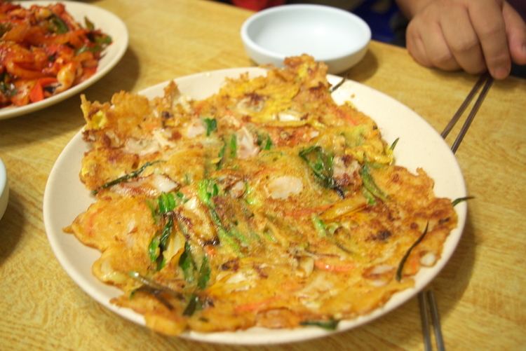 Jeon (food) FileKoreanpancakePajeon02jpg Wikimedia Commons