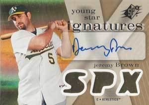 Jeremy Brown's 2007 SPx Young Stars signature