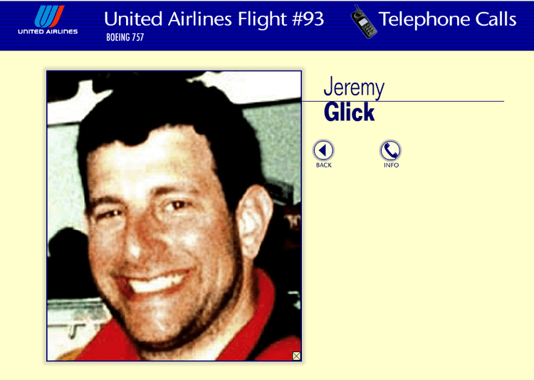 Jeremy Glick on a recording of the crashed plane United Airlines Flight 93.