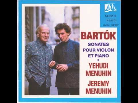 Jeremy Menuhin Yehudi Menuhin and Jeremy Menuhin play Bartok Sonata No 2 for