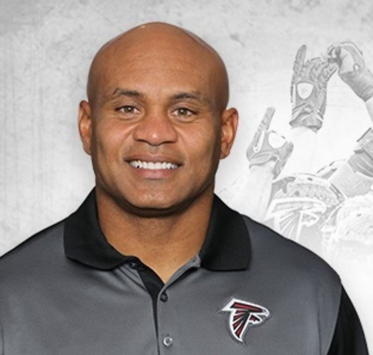 Jerome Henderson QA with Falcons passing game coordinator Jerome Henderson