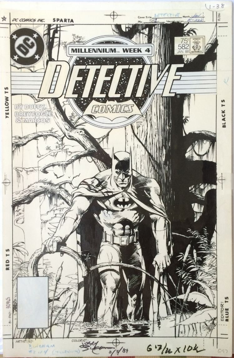 Jerry Bingham Detective Comics 582 cover Jerry Bingham in Sideshow Bobs