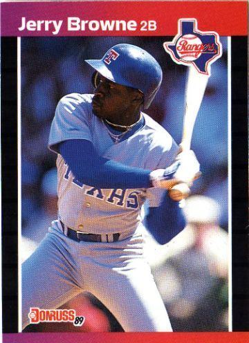 Jerry Browne TEXAS RANGERS Jerry Browne 529 DONRUSS 1989 MLB Baseball Trading Card