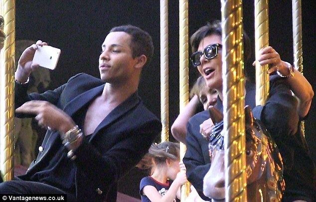 Jerry-Go-Round movie scenes Big kid at heart Kris Jenner enjoyed a mini reunion with Balmain s Olivier Rousteing 