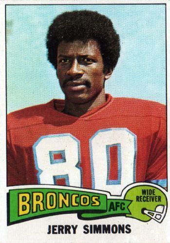 Jerry Simmons (American football) DENVER BRONCOS Jerry Simmons 432 TOPPS 1975 NFL American Football