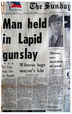 Jess Lapid, Sr. Video 48 JULY 13 1968 JESS LAPID SLAIN IN QC