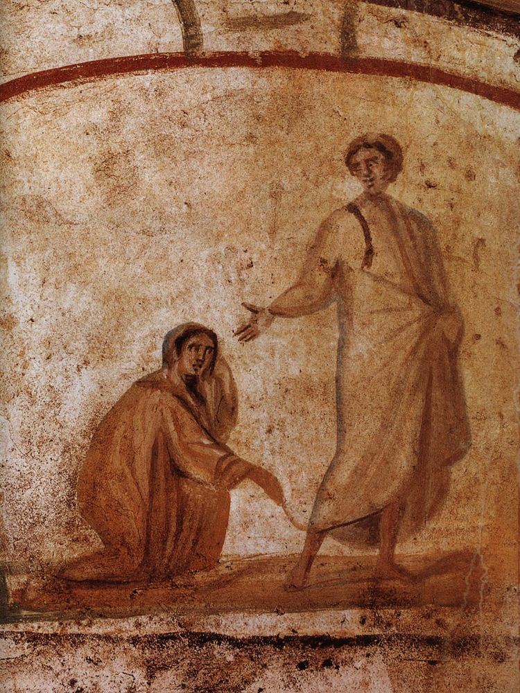 Jesus healing the bleeding woman