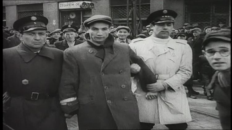 Jewish Ghetto Police Street Scene Warsaw Ghetto Poland 1942 HD Stock Video 375